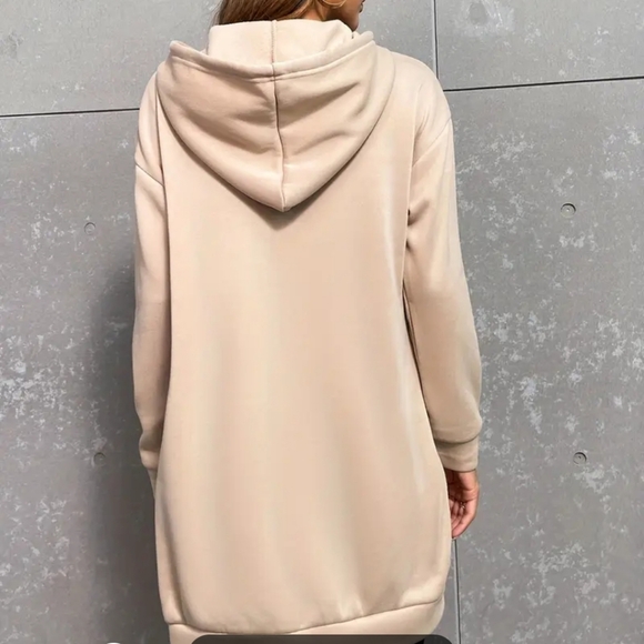 New apricot oversized sweatshirt with hood size large - Picture 5 of 11